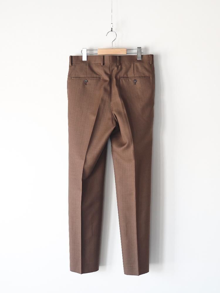 AURALEE 定番　TWO-TUCKS SLACKS オーラリー AURALEE men's / BLUEFACED WOOL TWO-TUCK SLACKS (BROWN RED