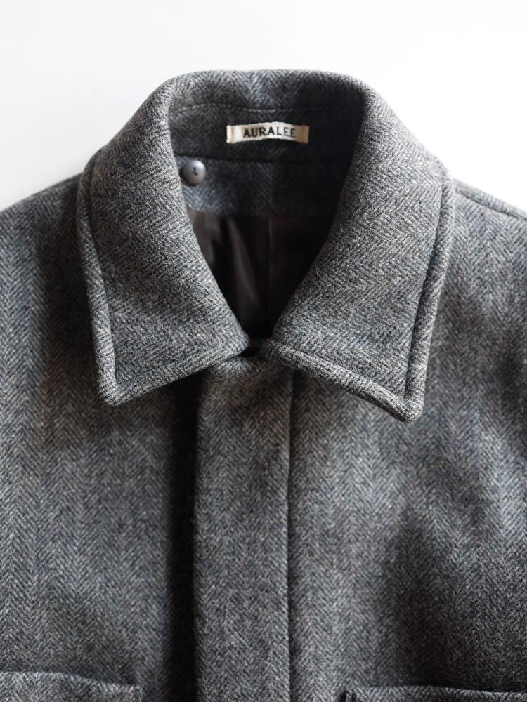 オーラリー　SHETLAND WOOL DOUBLE CLOTH BLOUSON オーラリー SHETLAND WOOL DOUBLE CLOTH BLOUSON - メルカリ