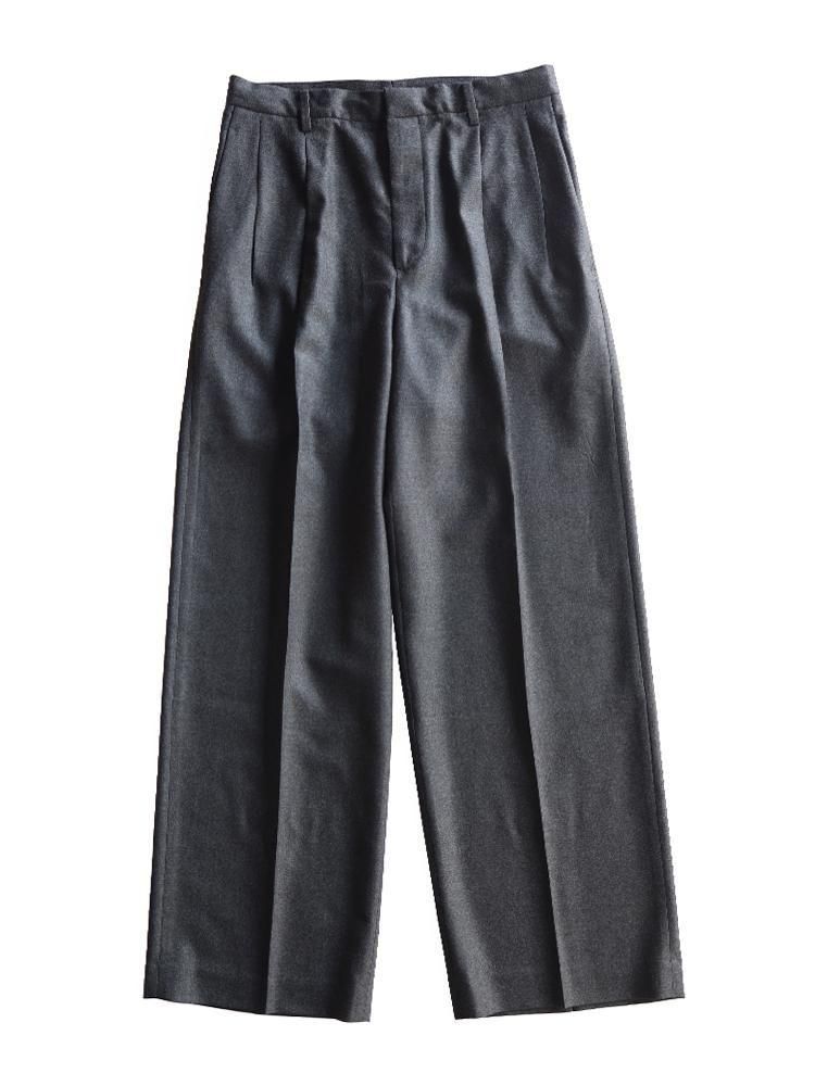 AURALEE women's / SUPER LIGHT WOOL TWO-TUCK SLACKS (TOP