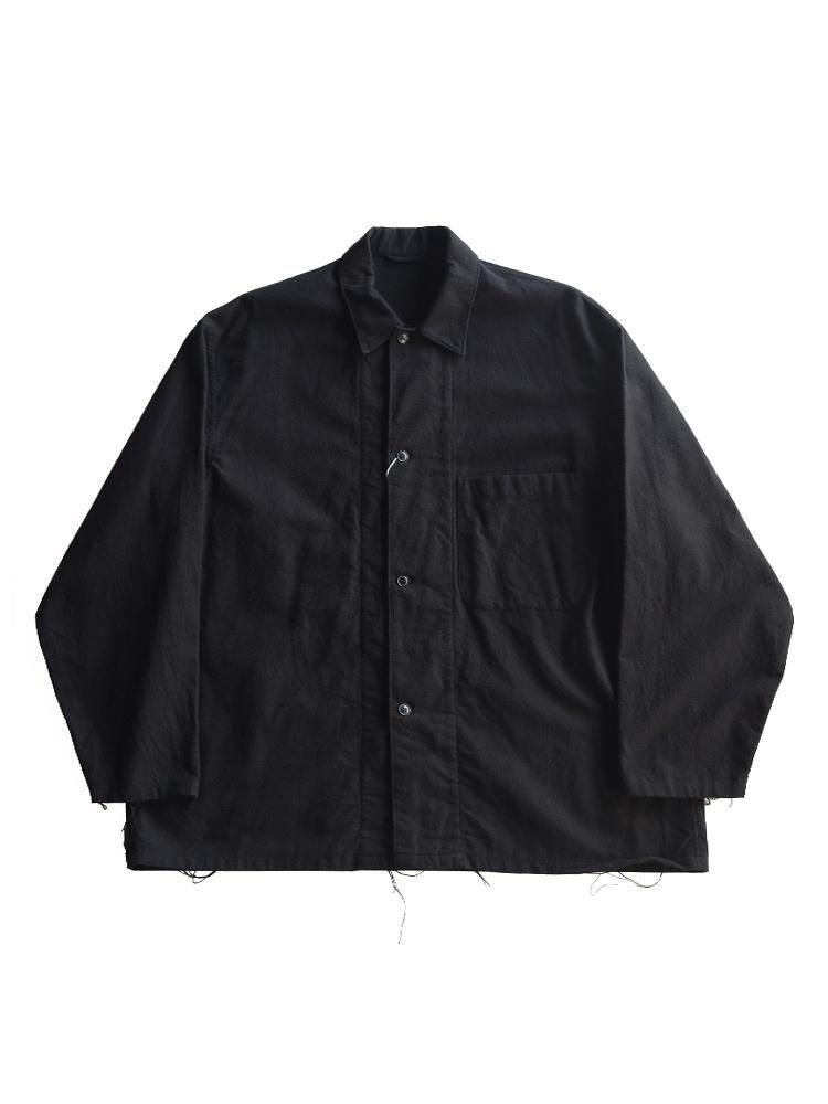 COMOLI / コットンネルシャツジャケット (BLACK) - TROUPE