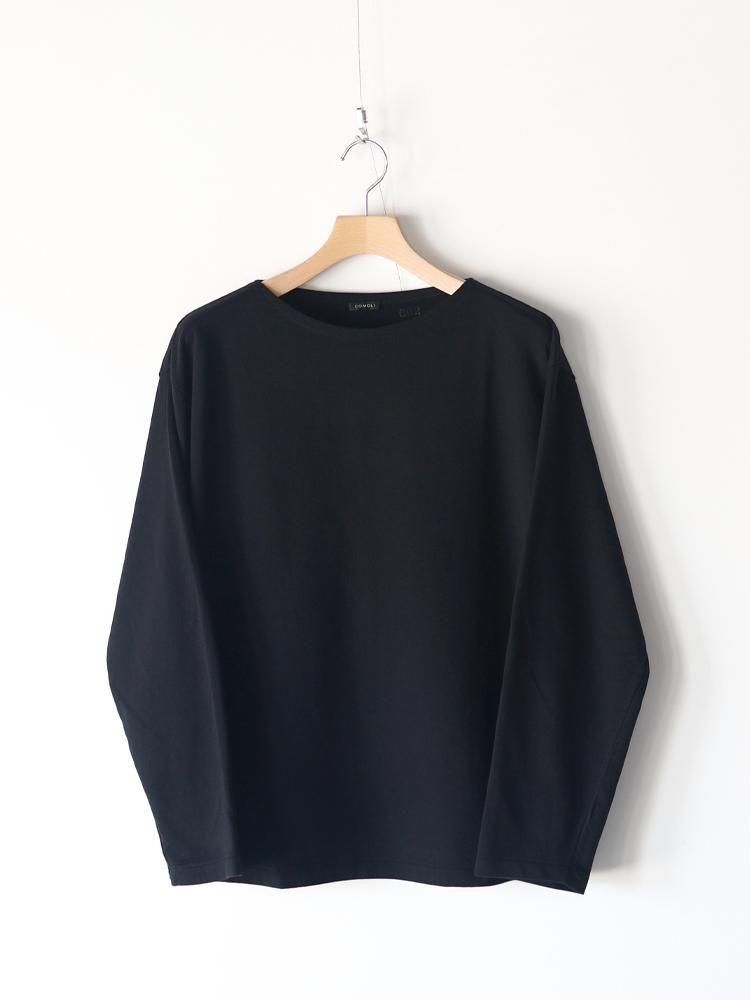 COMOLI / コットンボートネック (BLACK) - TROUPE ONLINE SHOP
