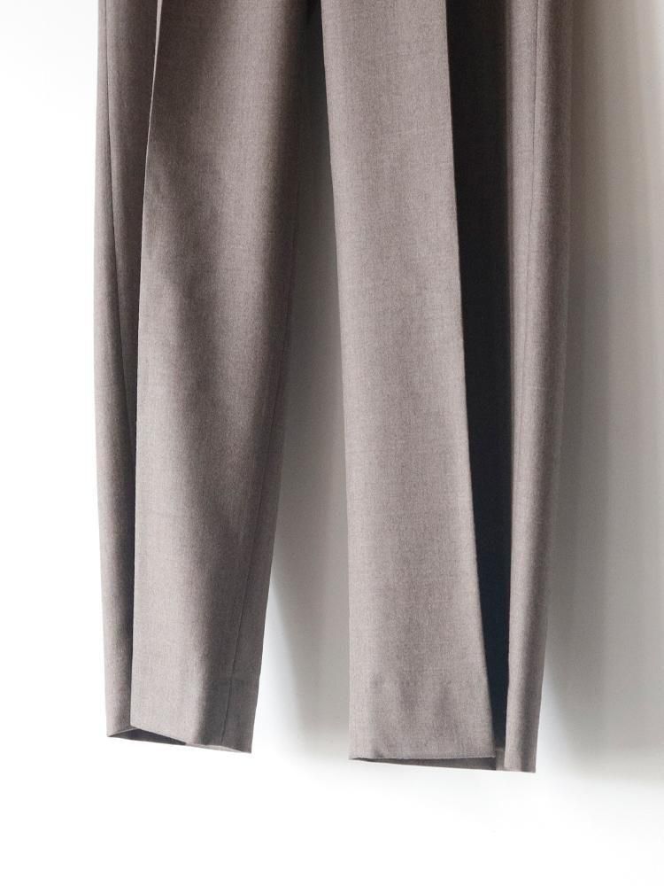 AURALEE men's / SUPER LIGHT WOOL TWO-TUCK SLACKS (TOP BROWN