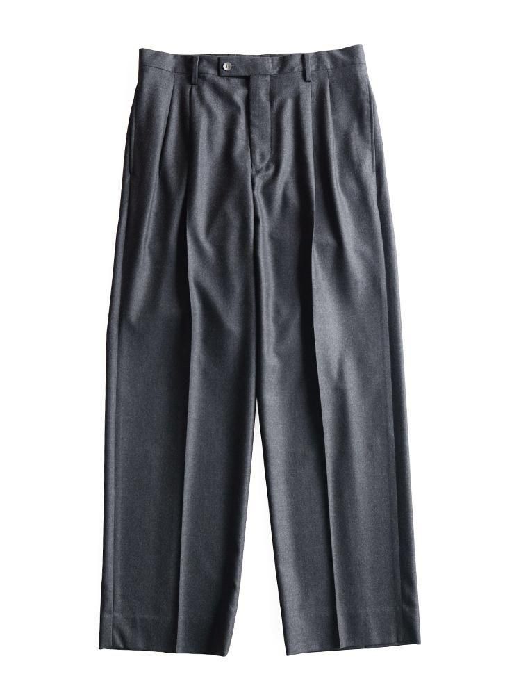 パンツ auralee LIGHT WOOL TWO TUCK SLACKS 24aw Auralee Wool Two Tuck Slacks Beige at CareOfCarl.com