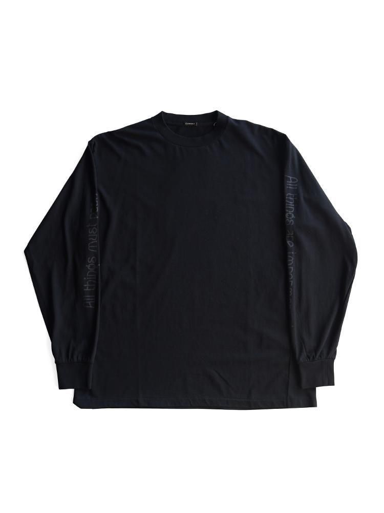 COMOLI / コットンカシミア長袖Tシャツ (BLACK) - TROUPE ONLINE