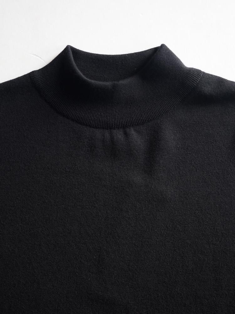 COMOLI / ウールモックネックニット (BLACK) - TROUPE ONLINE SHOP