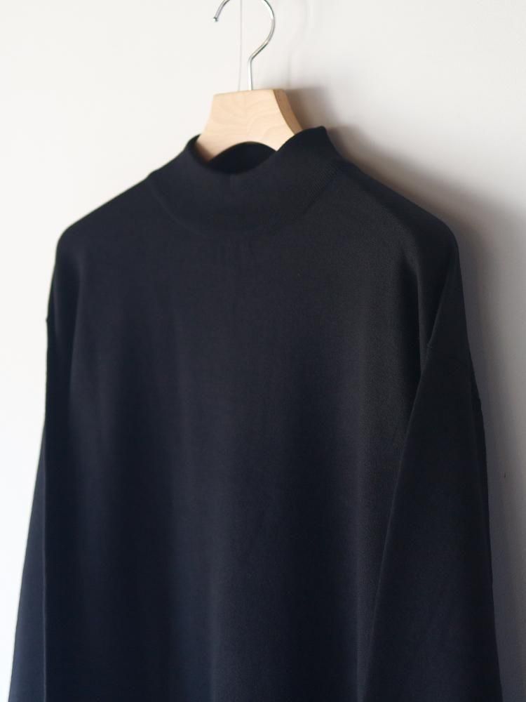COMOLI / ウールモックネックニット (BLACK) - TROUPE ONLINE SHOP