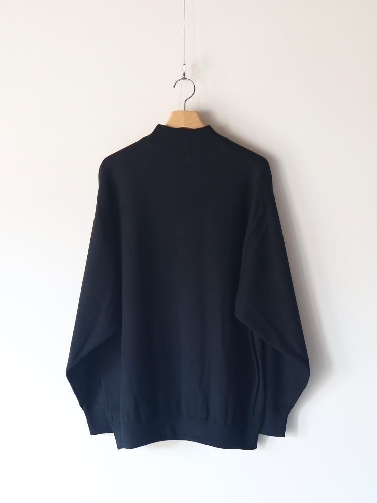 【24AW】COMOLI モックネックニット　サイズ1 タグ付き　美品　ブラック COMOLI / ウール モックネックニット- dieci｜online shop