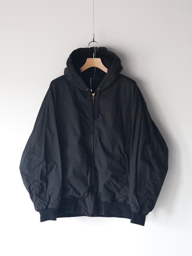COMOLI / コットンナイロンジップパーカ (BLACK) - TROUPE ONLINE SHOP