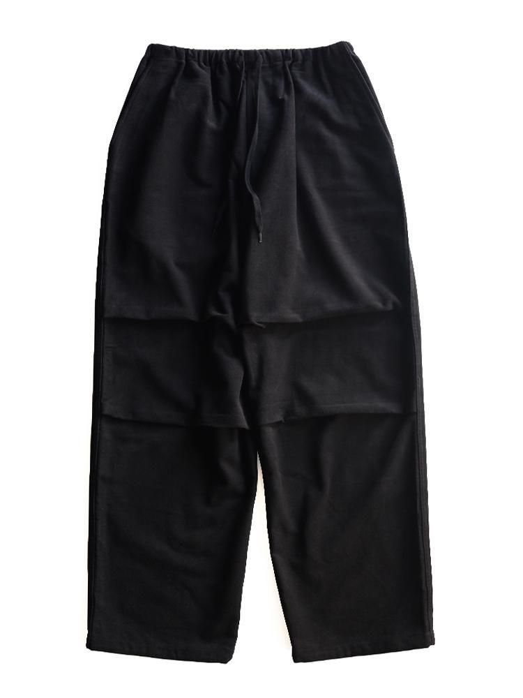 COMOLI / モールスキンニータックパンツ (BLACK) - TROUPE ONLINE SHOP