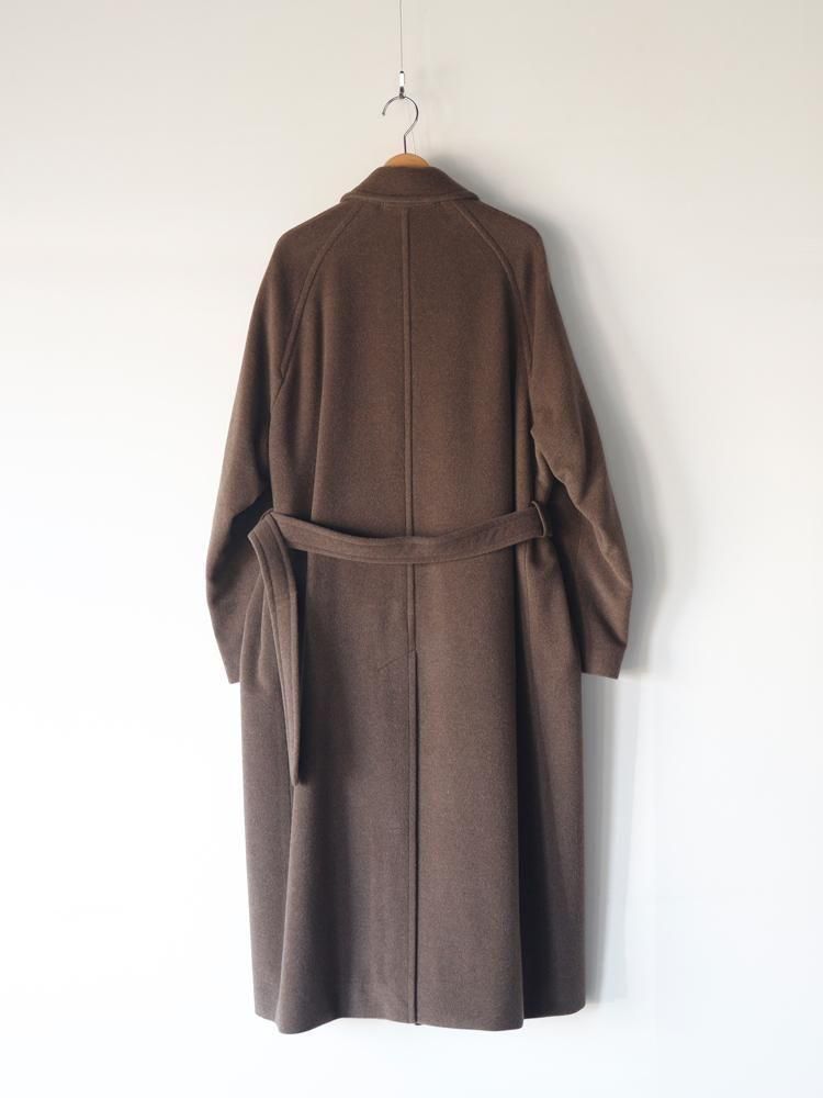 AURALEE women's / SUPER FINE WOOL MOSSER SOUTIEN COLLAR COAT (TOP