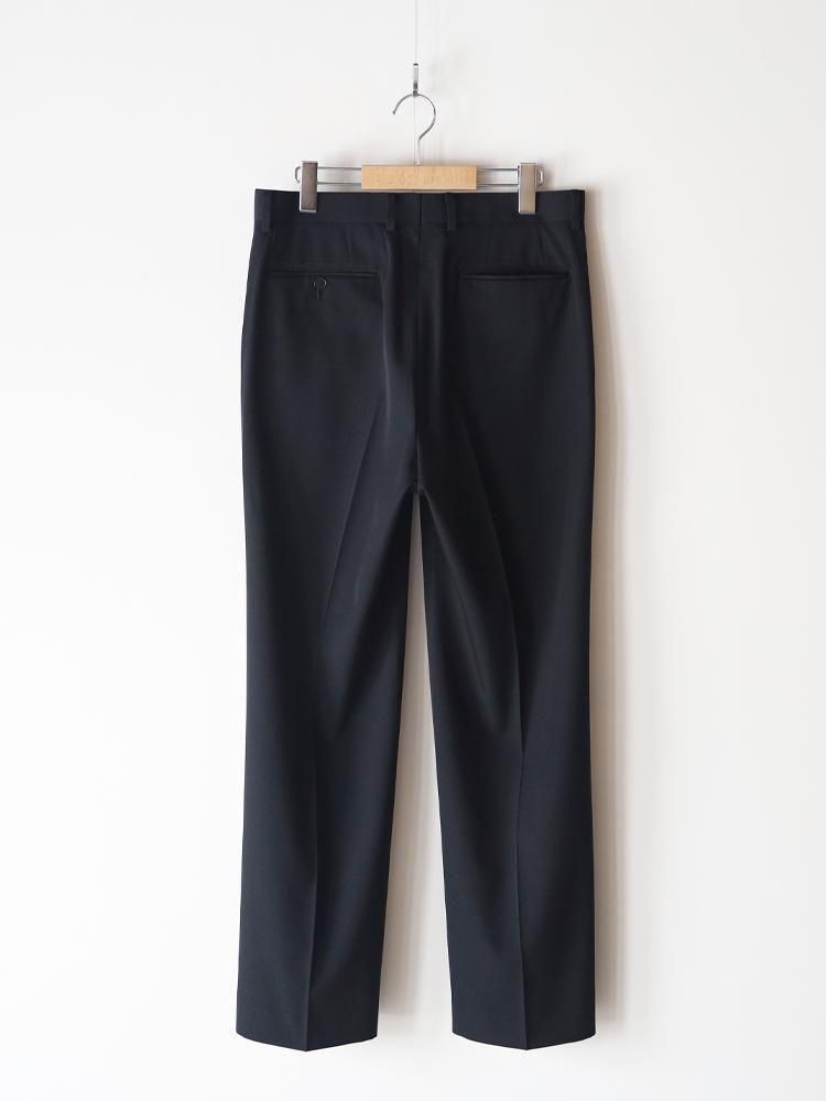 AURALEE men's / LIGHT WOOL MAX GABARDINE SLACKS (TOP BLACK