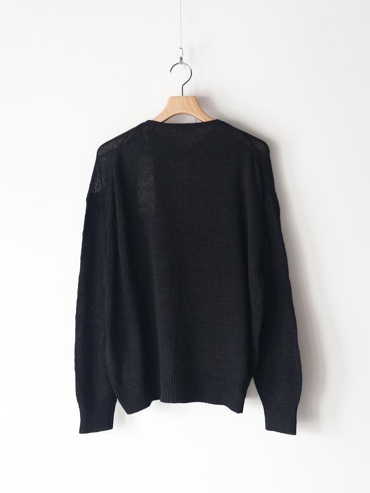 COMOLI / 8G ZIP CARDIGAN (BLACK) - TROUPE ONLINE SHOP - COMOLI