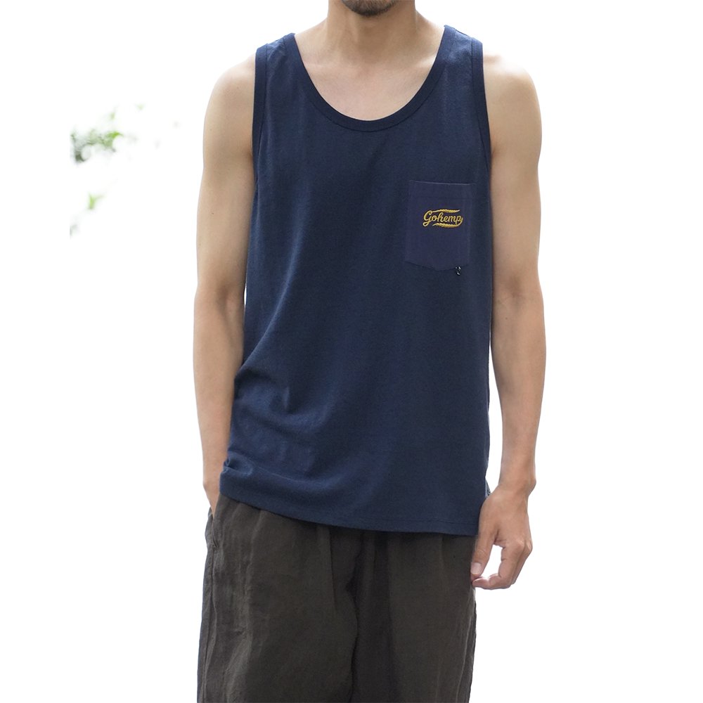 GOHEMP ( ゴーヘンプ ) タンクトップ FINEDAY TANKTOP ( MARINE NAVY