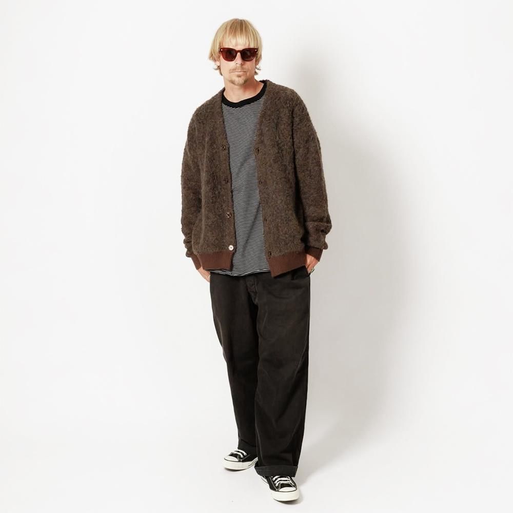 WAX ( ワックス ) ニットカーディガン POODLE KNIT CARDIGAN ( BROWN