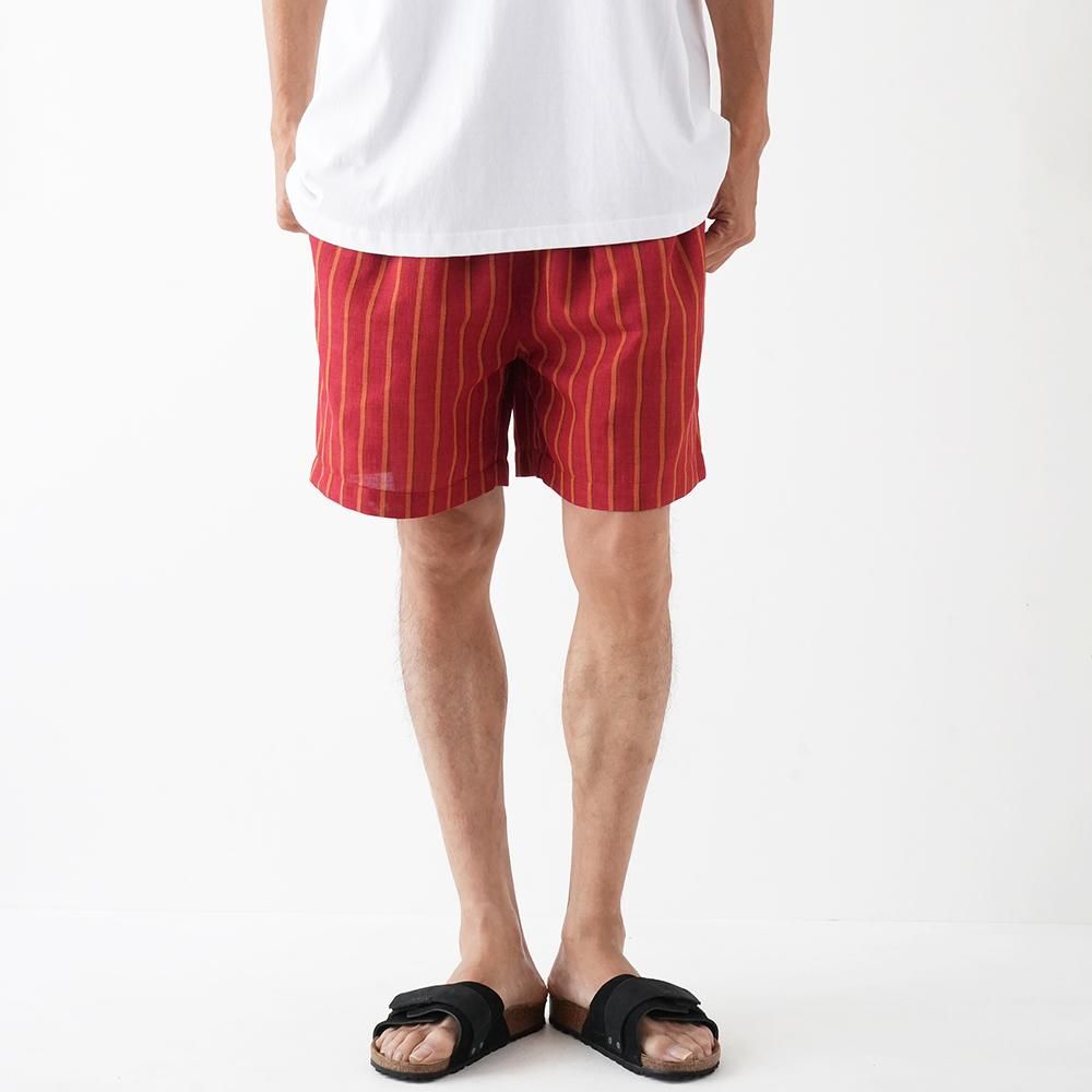 WAX ( ワックス ) ルーズショーツ STRIPE LOOSE SHORTS ( RED