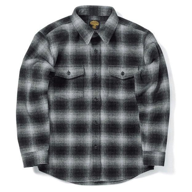 美品 GREENCLOTHING WOOL FLANNEL SHIRTS GREEN CLOTHING グリーンクロージング】WOOL FLANNEL SHIRTS