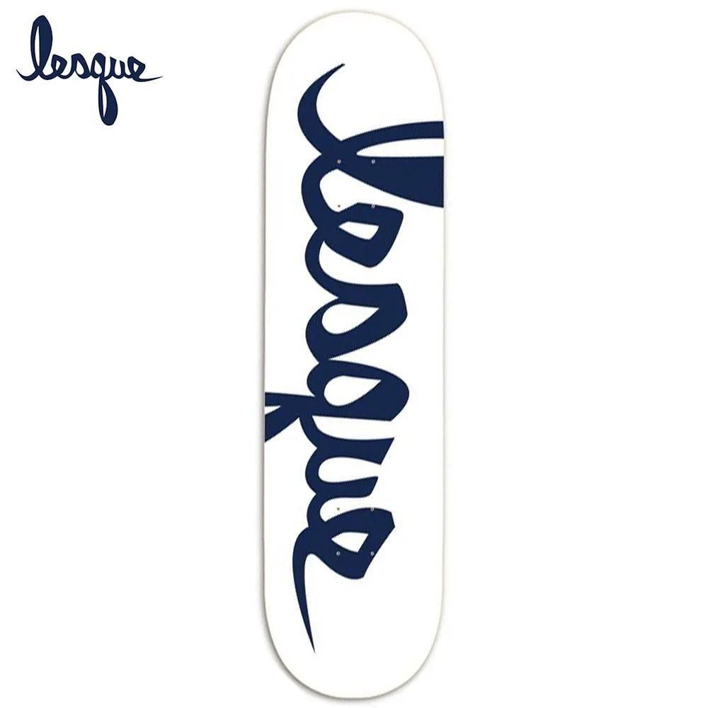 LESQUE ( レスケ ) 子供用キッズデッキ LOGO DECK WHITE x NAVY 【 7.0インチ, 7.25インチ, 7.375インチ, 7.5インチ, 7.625インチ 】