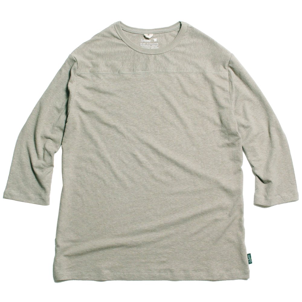 GOHEMP ( ゴーヘンプ ) フットボールTシャツ BASIC FOOTBALL TEE ( SAND STONE ) GHC4202RG -  JAU／REMILLAレミーラ, GOHEMPゴーヘンプ, HAVE A GRATEFUL DAY, DEVADURGA, AREth,