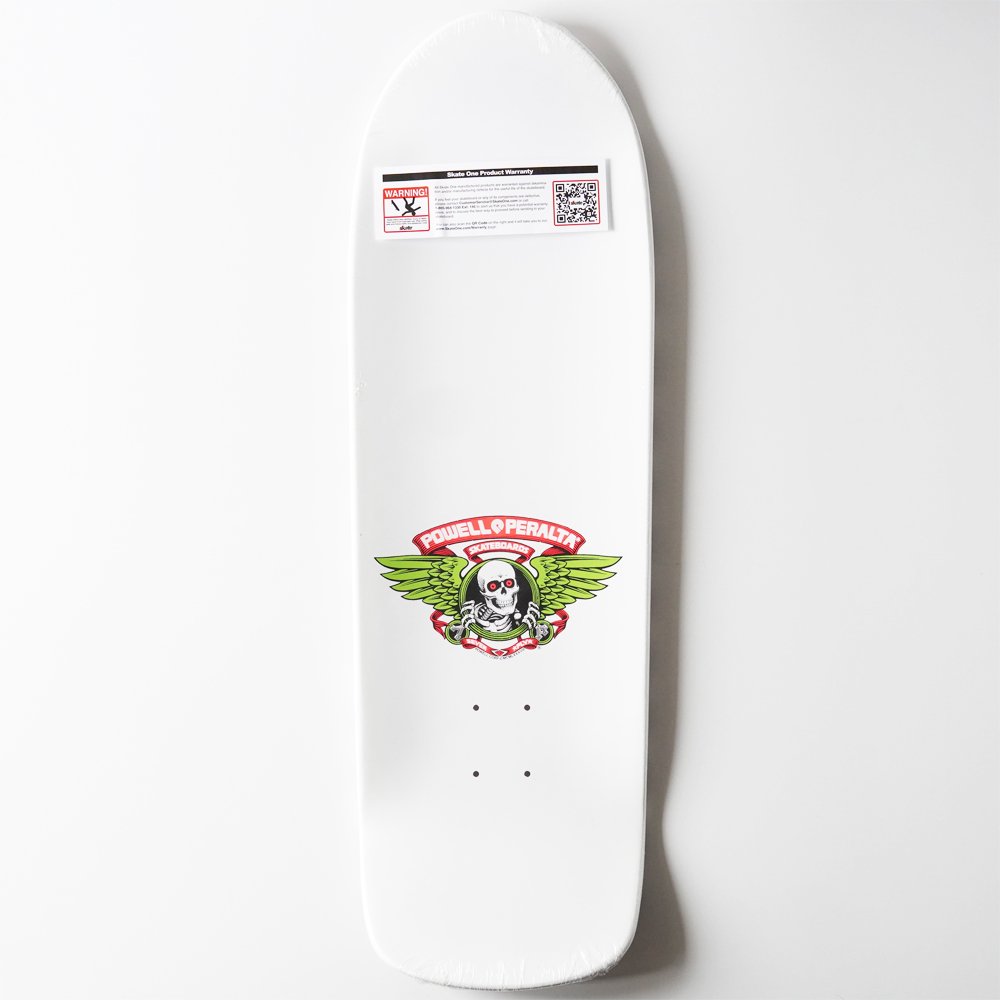 Powell Peralta Old School Ripper Skateboard Deck White/Pink - 9.89