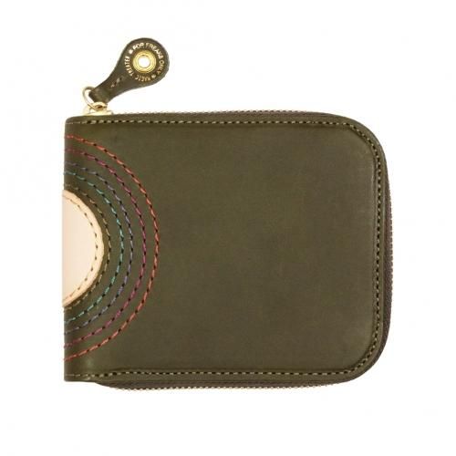 MAGIC THEATER ( ޥå )  RAINBOW 22HALO 14 ZIP SLIM PURSE (MOSS GREEN)
