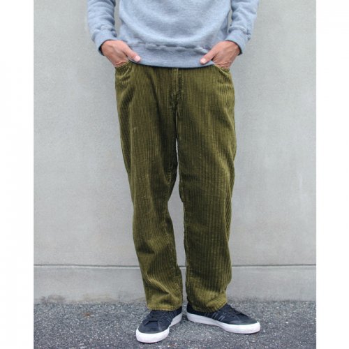 GOWEST ( ゴーウエスト ) パンツ MEN'S LOOSE TAPERED PANTS / HIGH ＆ LOW AIR CORDUROY (  HERB GREEN ) GWP1128OCA - JAU／REMILLAレミーラ, GOHEMPゴーヘンプ, HAVE A GRATEFUL