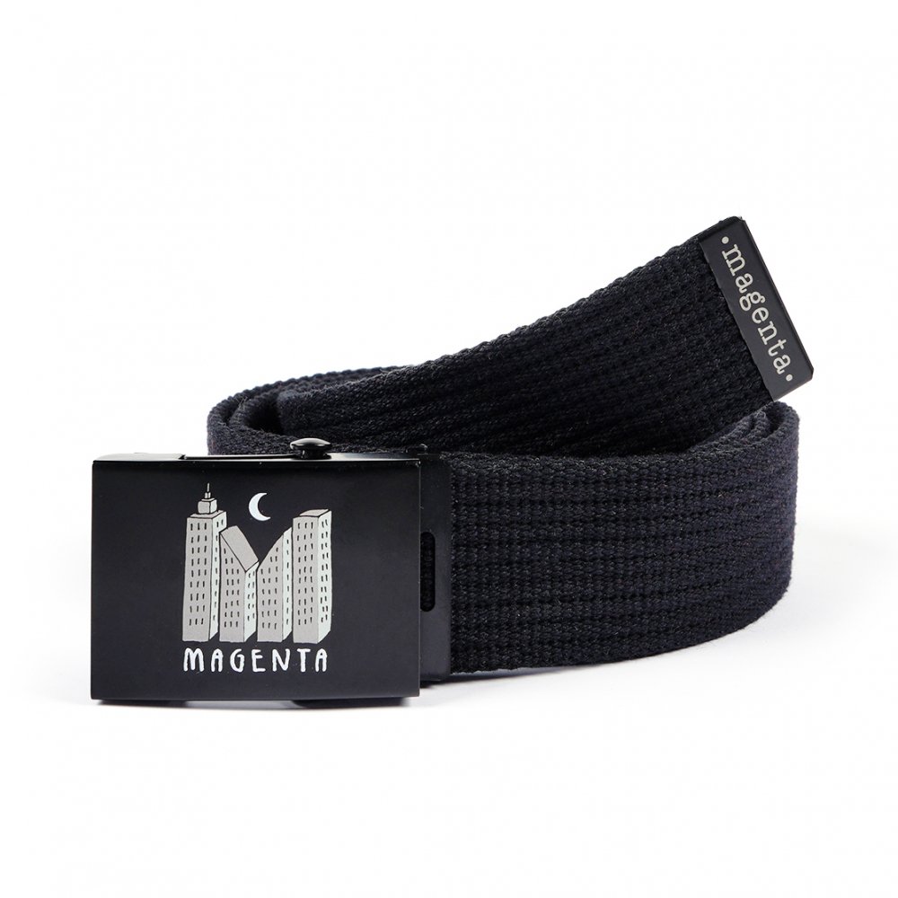 MAGENTA SKATEBOARDS ( ޥ ȥܡ ) ٥ M SKYLINE BUCKLE UP BELT  ( BLACK )