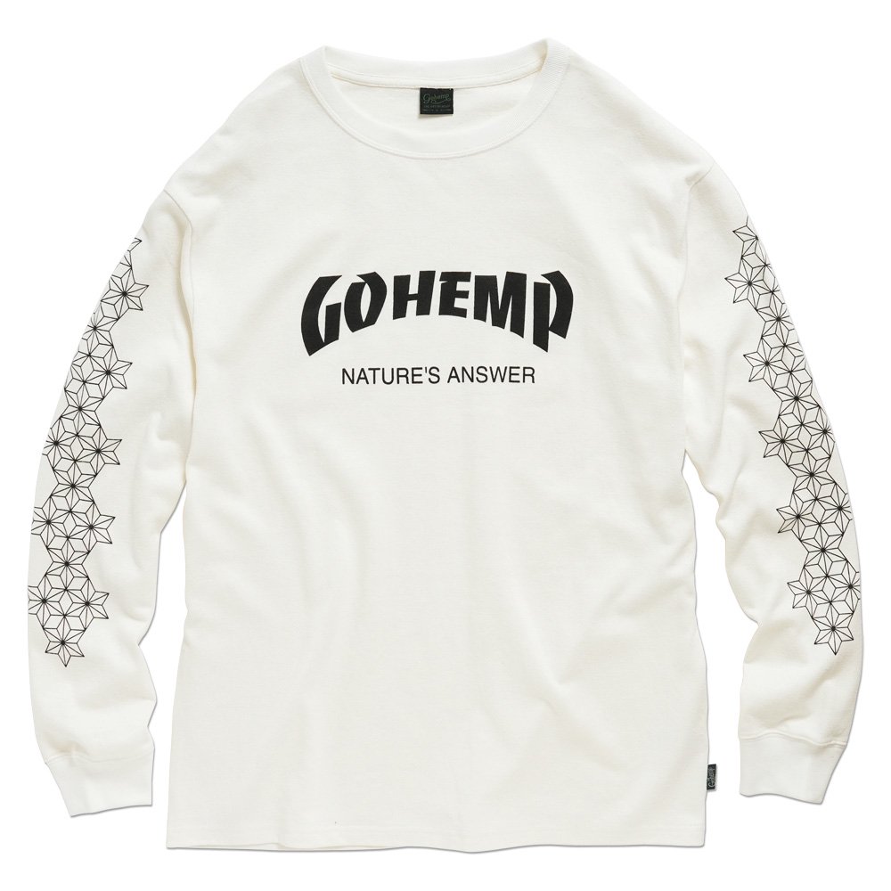 GOHEMP ( ゴーヘンプ ) ロンTEE NATURE'S ANSWER L/S TEE ( NATURAL ) GHC4294THR