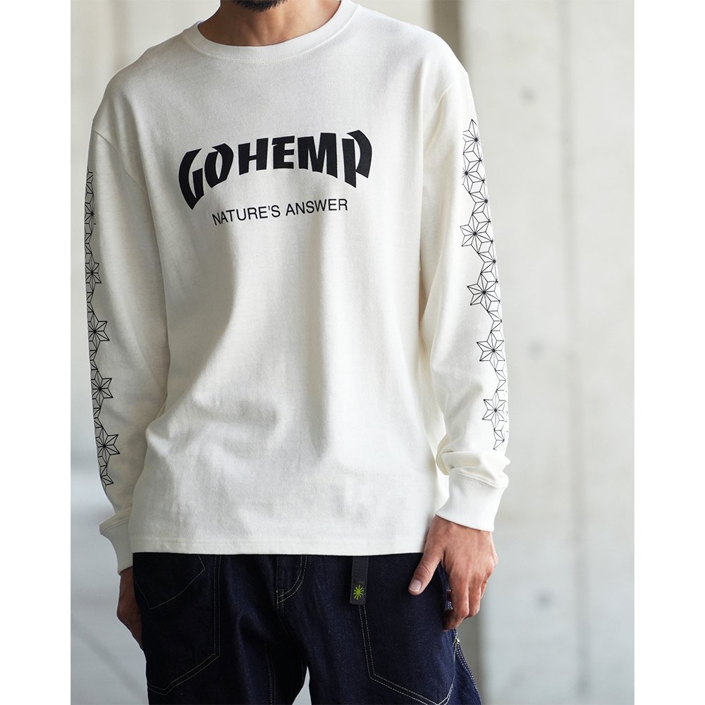 GOHEMP ( ゴーヘンプ ) ロンTEE NATURE'S ANSWER L/S TEE ( NATURAL ) GHC4294THR -  JAU／REMILLAレミーラ, GOHEMPゴーヘンプ, HAVE A GRATEFUL DAY, DEVADURGA, AREth,