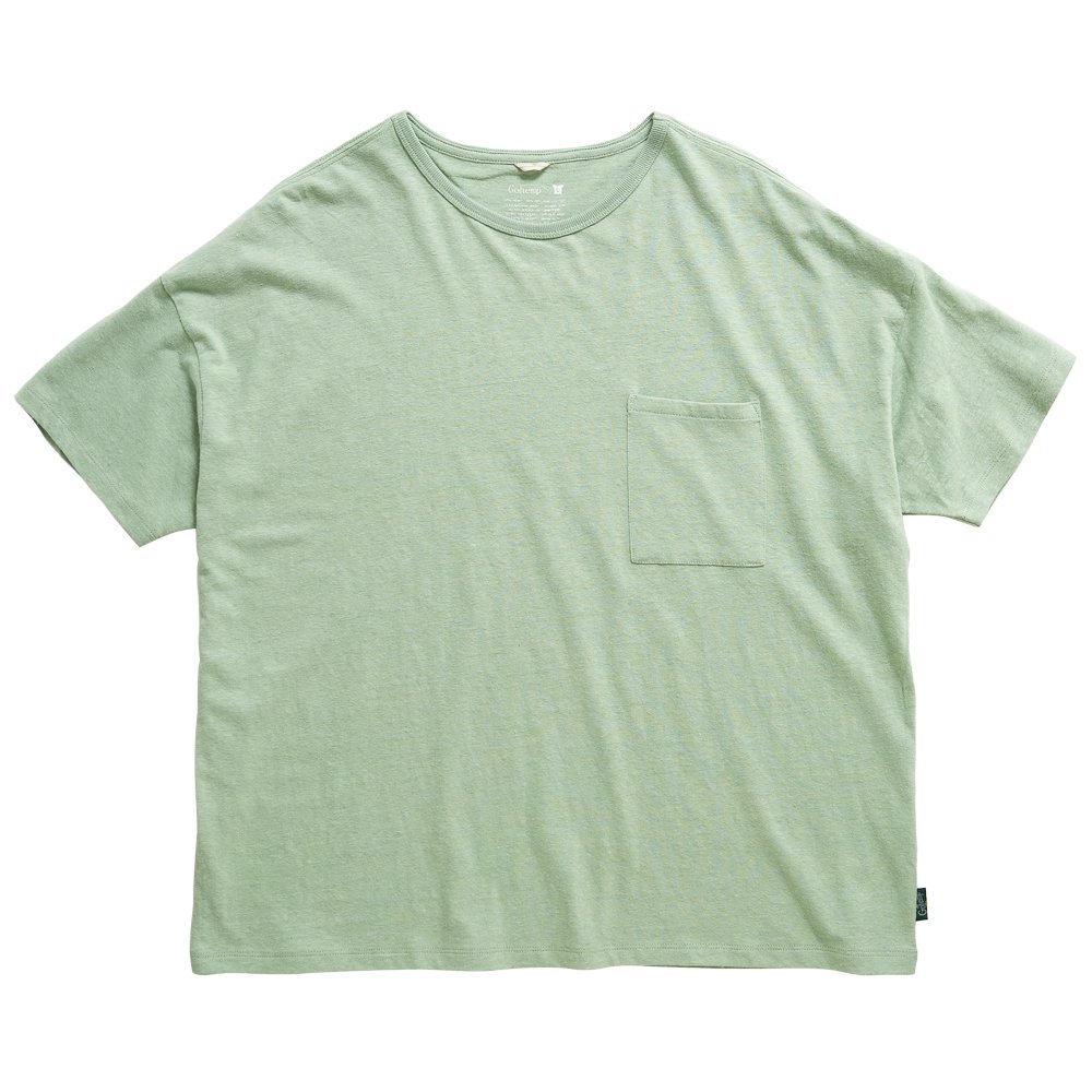 GOHEMP ( ゴーヘンプ ) ワイドポケットTシャツ BASIC WIDE PK TEE ( PALE GREEN ) GHC4290RG