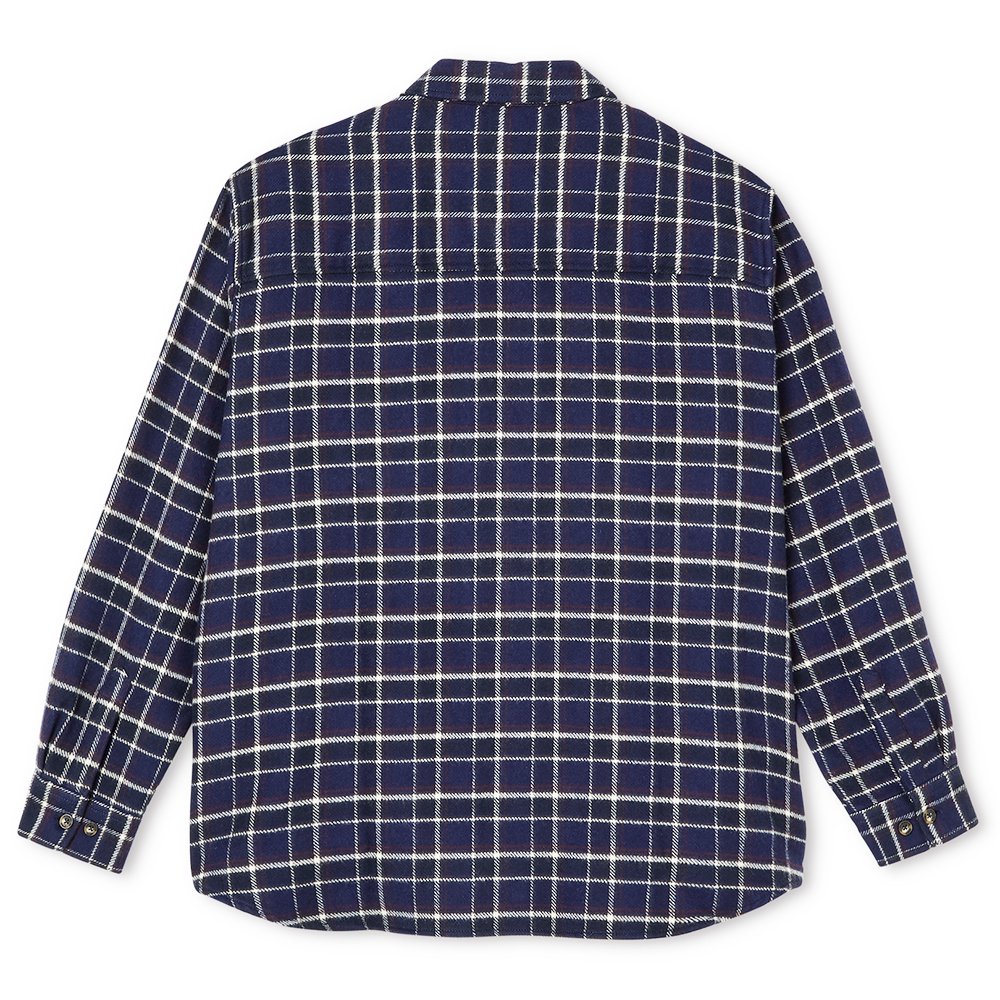 POLAR SKATE CO. ( ポーラー ) シャツ FLANNEL SHIRT ( RICH NAVY ) - JAU／REMILLAレミーラ,  GOHEMPゴーヘンプ, HAVE A GRATEFUL DAY, DEVADURGA, AREth, GREENCLOTHING,