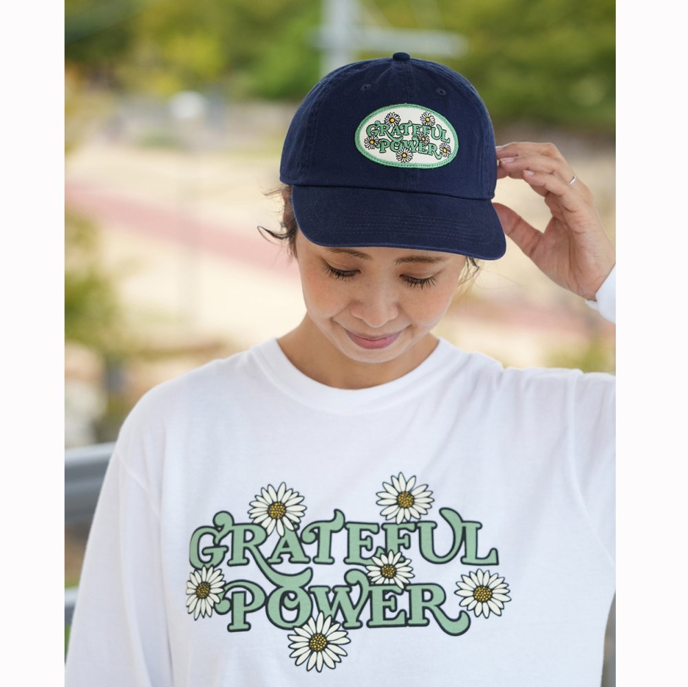 HAVE A GRATEFUL DAY ( ハブアグレイトフルデイ ) キャップ LOW CAP - POWER ( NAVY )  GDG0156POWR - JAU／REMILLAレミーラ, GOHEMPゴーヘンプ, HAVE A GRATEFUL DAY, DEVADURGA,  AREth,