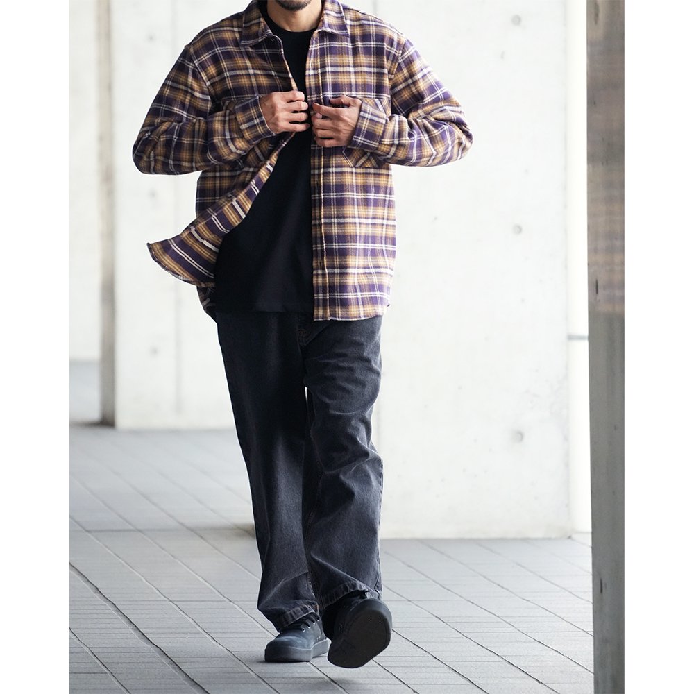 POLAR SKATE CO. ( ポーラー ) シャツ FLANNEL SHIRT ( PLUM ) - JAU