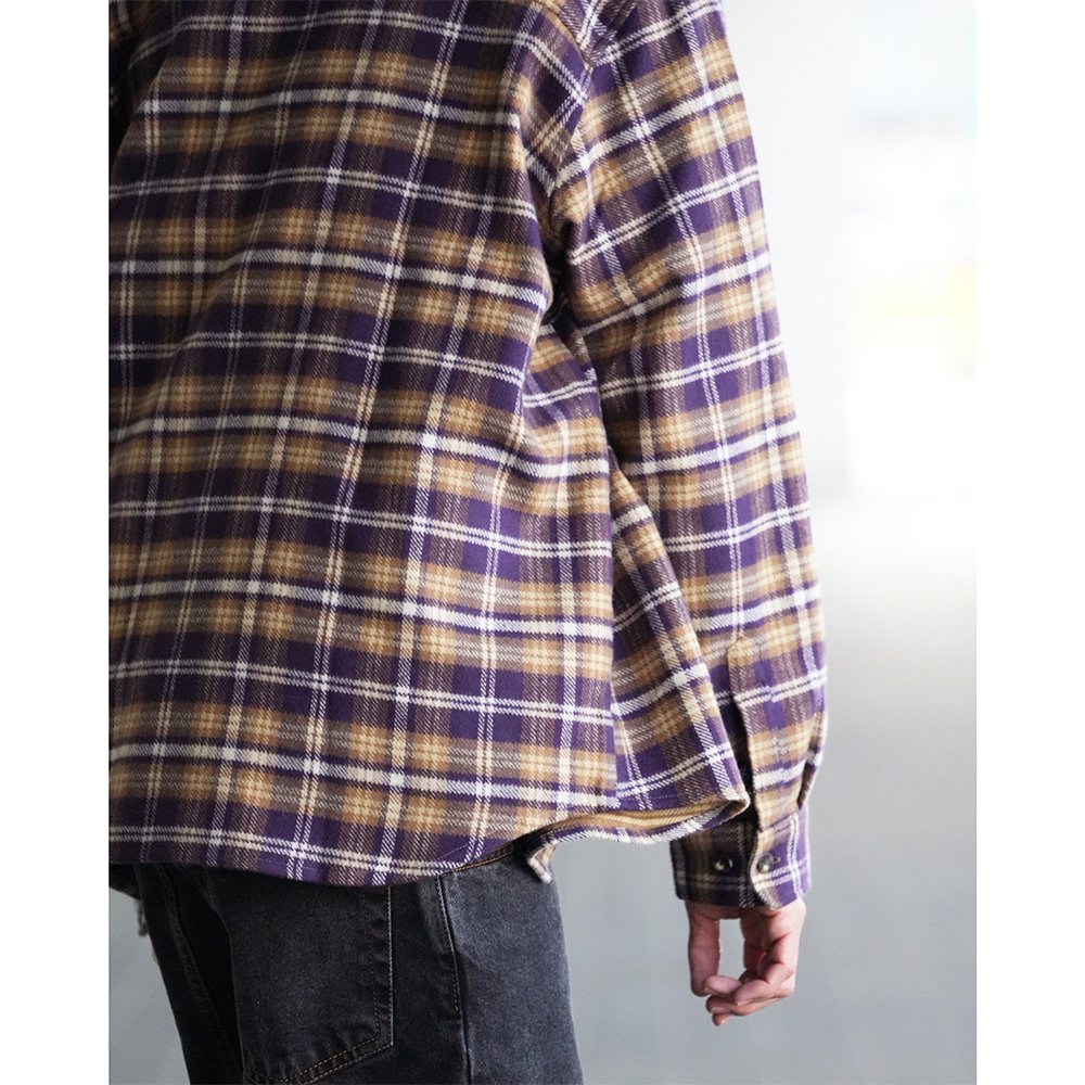 POLAR SKATE CO. ( ポーラー ) シャツ FLANNEL SHIRT ( PLUM ) - JAU