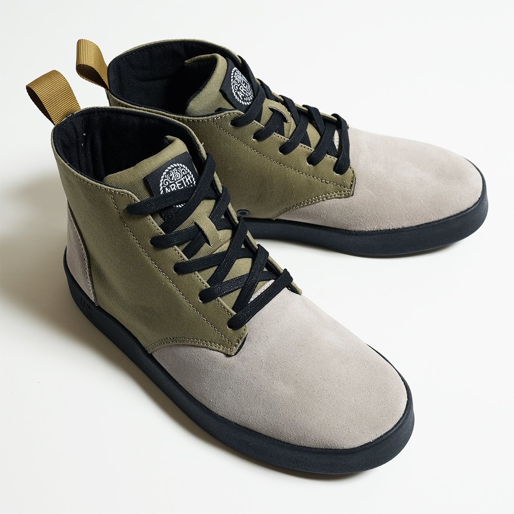 AREth アース｜Chukka (サンド×オリーブ)(チャッカ ハイカットスニーカー)-