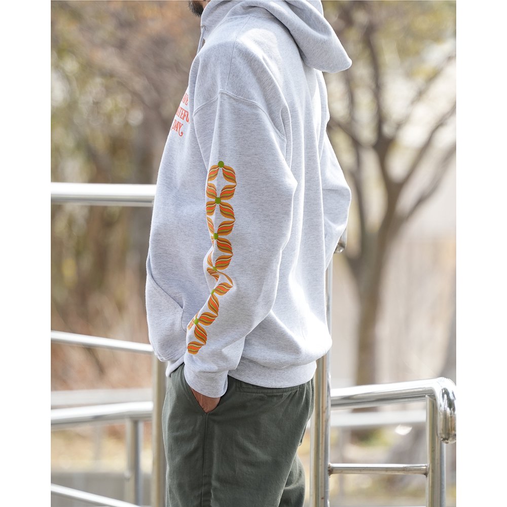 HAVE A GRATEFUL DAY ( ハブアグレイトフルデイ ) HOODIE SWEATSHIRT - SLEEVE#6 ( ASH  HEATHER ) GDC0184SLV6 - JAU／REMILLAレミーラ, GOHEMPゴーヘンプ, HAVE A GRATEFUL DAY, 