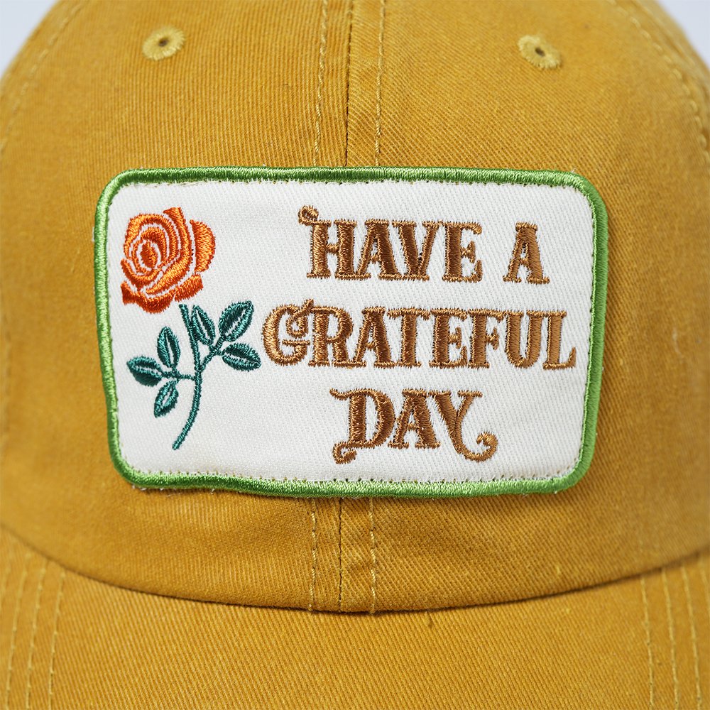HAVE A GRATEFUL DAY ( ハブアグレイトフルデイ ) キャップ 6 PANEL CAP ( MUSTARD )  GDG0185BXLG - JAU／REMILLAレミーラ, GOHEMPゴーヘンプ, HAVE A GRATEFUL DAY, DEVADURGA,  AREth,