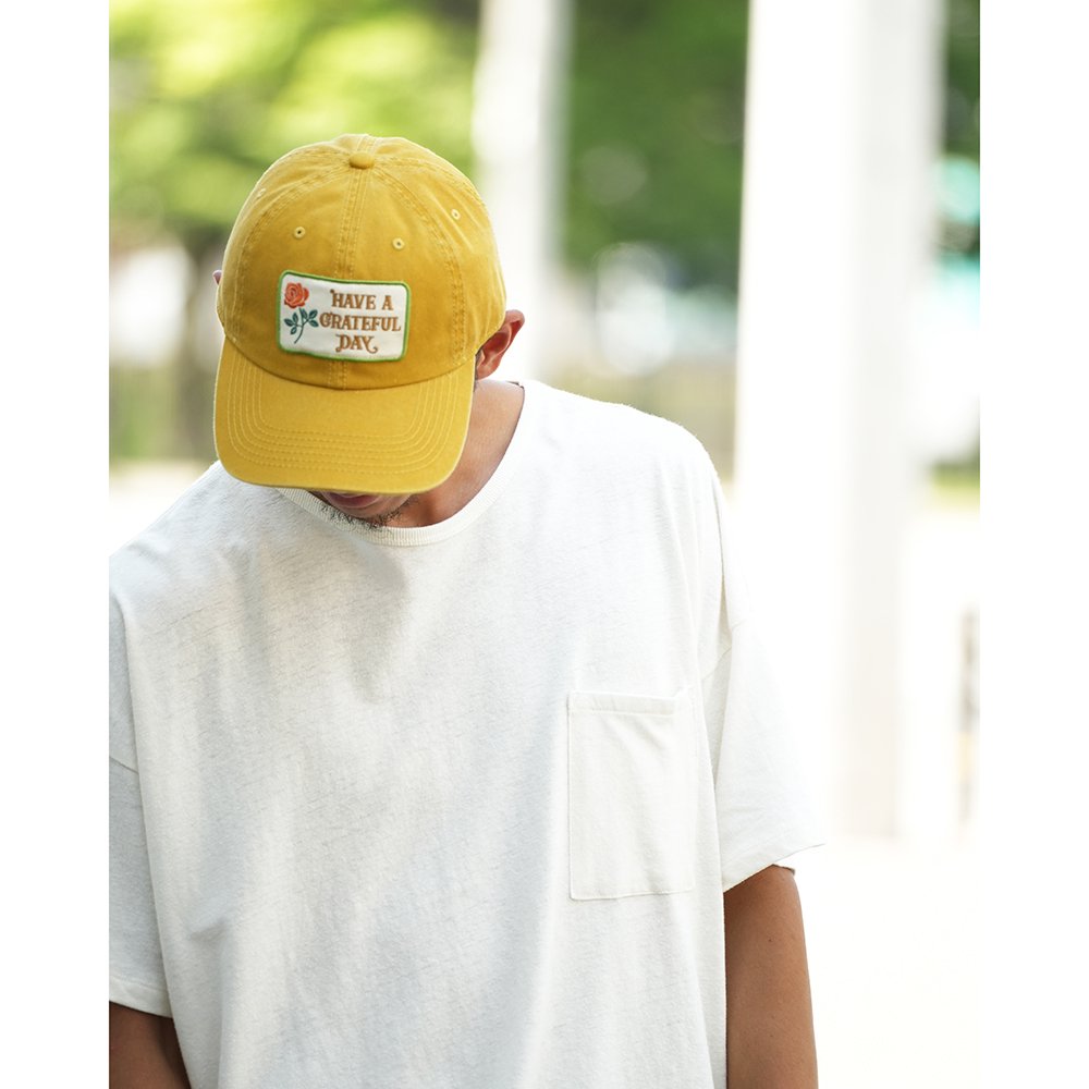 HAVE A GRATEFUL DAY ( ハブアグレイトフルデイ ) キャップ 6 PANEL CAP ( MUSTARD )  GDG0185BXLG - JAU／REMILLAレミーラ, GOHEMPゴーヘンプ, HAVE A GRATEFUL DAY, DEVADURGA,  AREth,