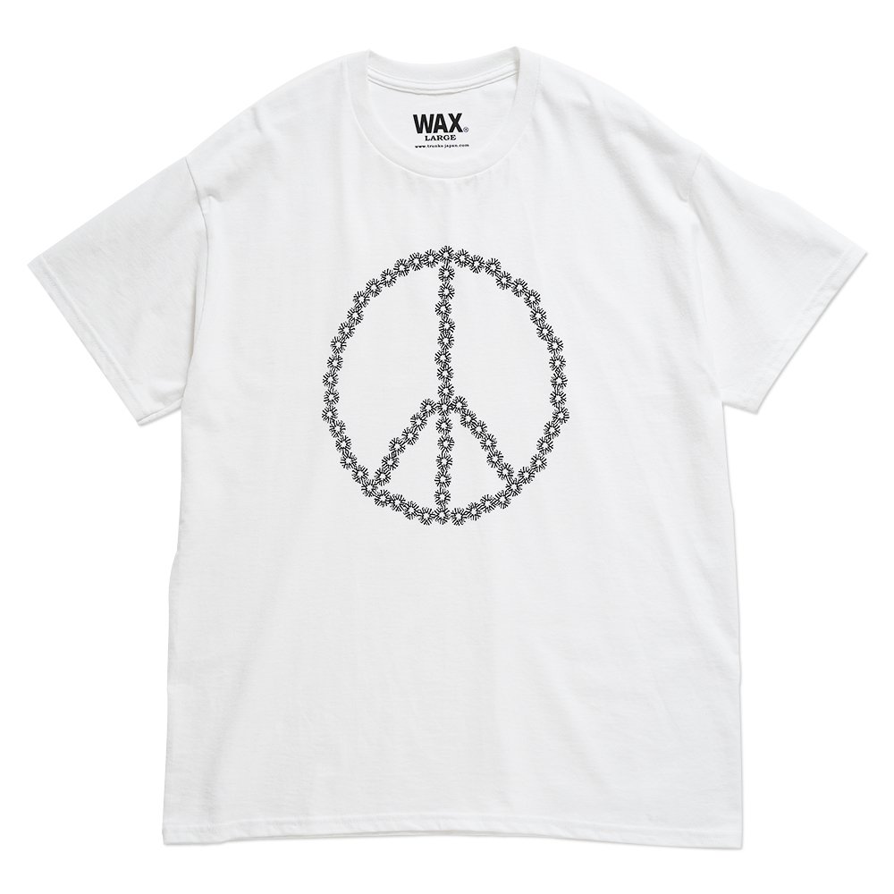 WAX ( ワックス ) Tシャツ PEACE S/S TEE ( WHITE ) WX-0285