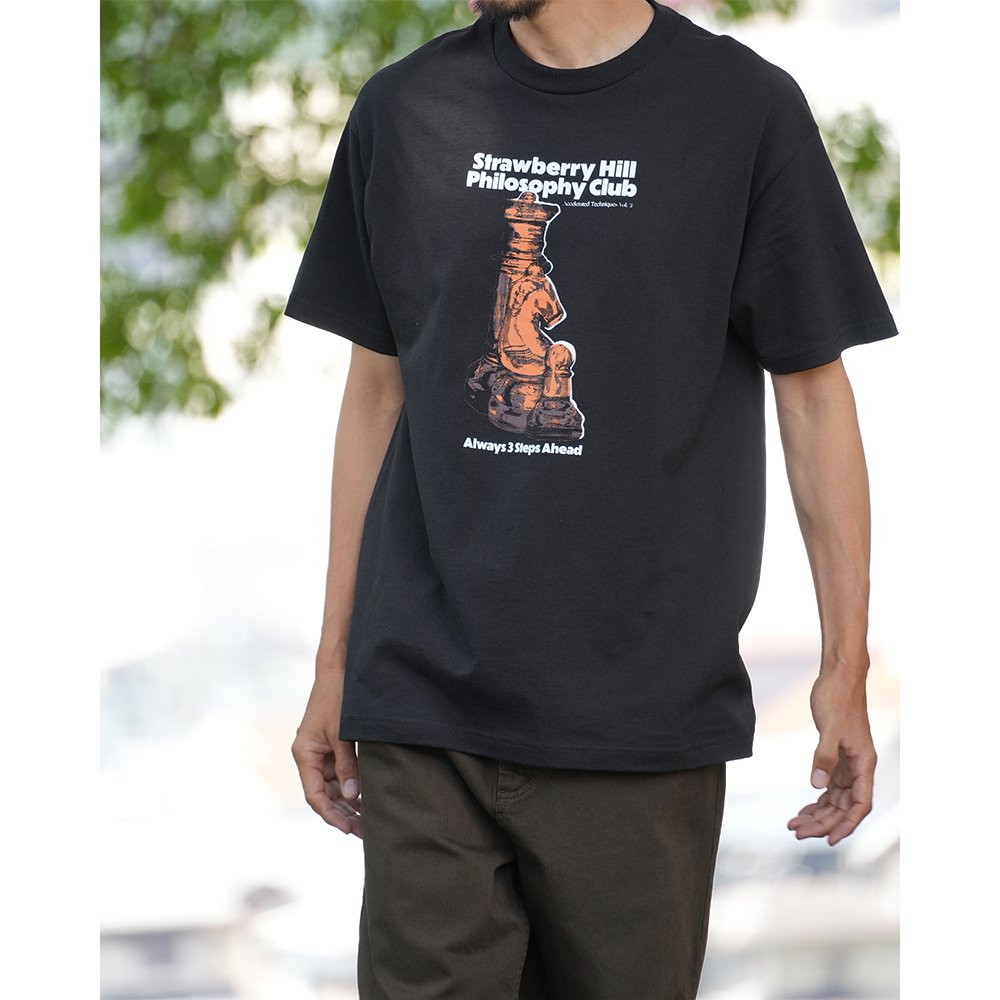 Strawberry Hill Philosophy Club ( ストロベリーヒルフィロソフィークラブ ) Tシャツ 3 STEPS AHEAD  TEE ( BLACK ) - JAU／REMILLAレミーラ