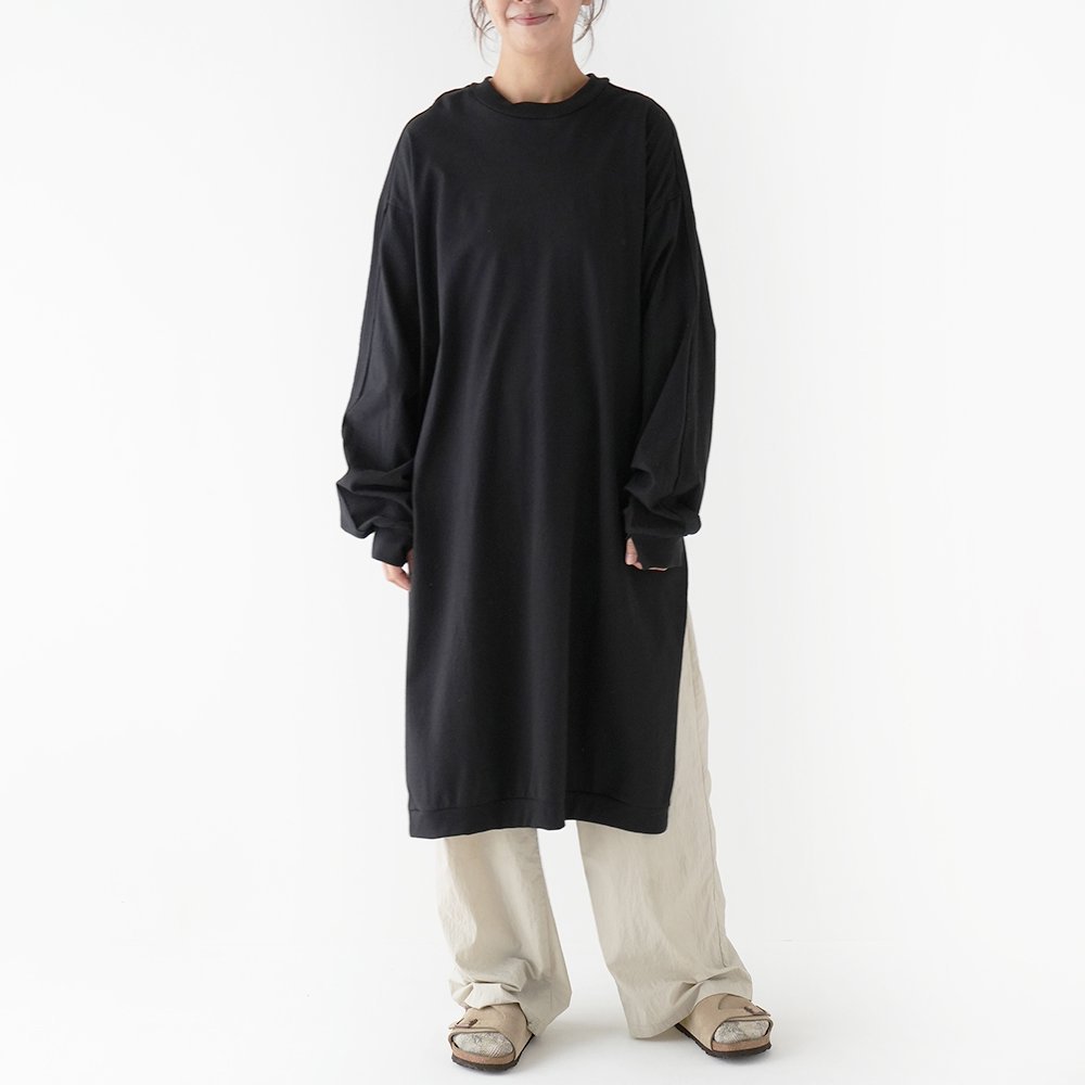 MOUN TEN. ( ޥƥ ) ԡ ORGANIC LOGO DRESS ( BLACK ) MT72-1204