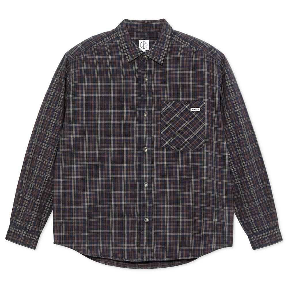 POLAR SKATE CO. BIG BOY FLANNEL SHIRT BROWN 【 ポーラー