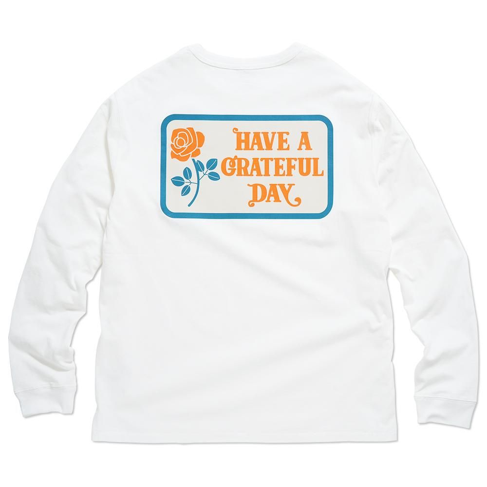 HAVE A GRATEFUL DAY ( ϥ֥쥤ȥեǥ ) TEE BOX LOGO L/S T-SHIRTS ( WHITE ) GDC0226BXLG
