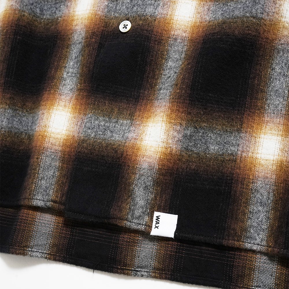 WAX ( ワックス ) シャツ SHAGGY OMBRE CHECK SHIRTS ( BROWN ) WX-0307 -  JAU／REMILLAレミーラ, GOHEMPゴーヘンプ, HAVE A GRATEFUL DAY, DEVADURGA, AREth,  GREENCLOTHING,