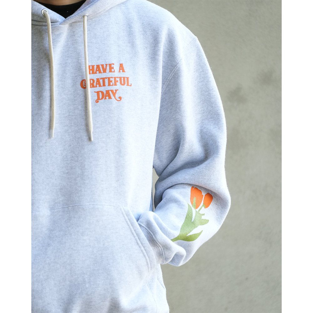 HAVE A GRATEFUL DAY ( ハブアグレイトフルデイ ) TULIP HOODIE SWEATSHIRT ( GRAY )  GDC0235TLIP - JAU／REMILLAレミーラ, GOHEMPゴーヘンプ, HAVE A GRATEFUL DAY, DEVADURGA, 