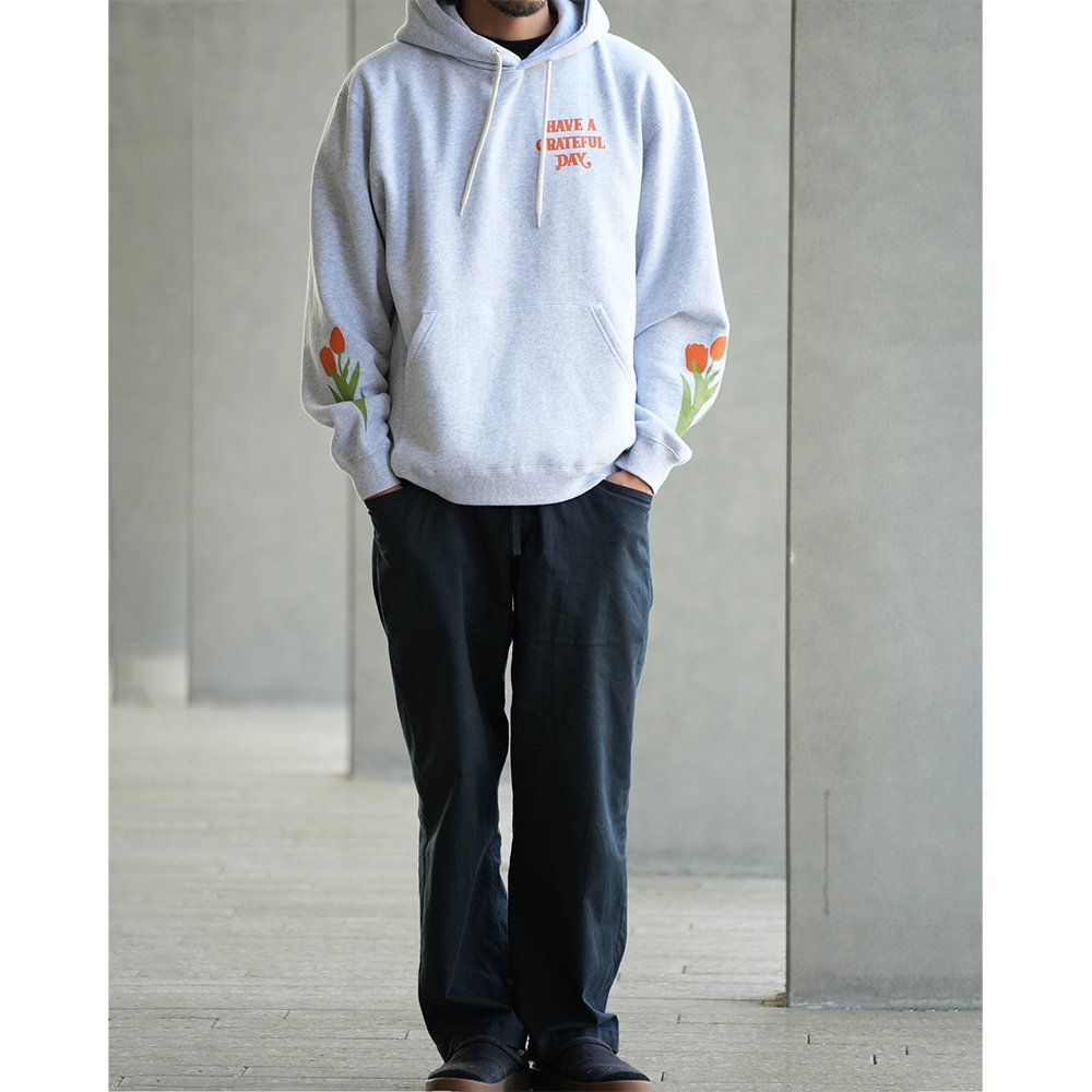 HAVE A GRATEFUL DAY ( ハブアグレイトフルデイ ) TULIP HOODIE SWEATSHIRT ( GRAY )  GDC0235TLIP - JAU／REMILLAレミーラ, GOHEMPゴーヘンプ, HAVE A GRATEFUL DAY, DEVADURGA, 