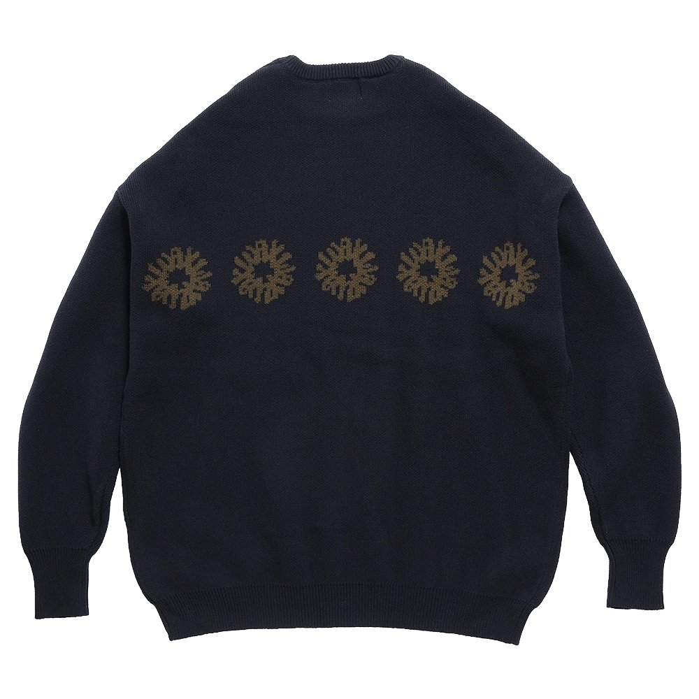 JACQUARD CREW KNIT （S）カーキ / WAXおおよそのサイズです