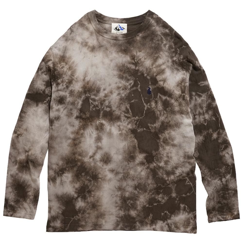 devadurga ( ǥɥ륬 ) TEE DARK MARBLE L/S CUT SEW ( CHARCOAL ) dg-1475