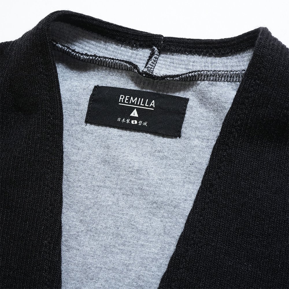 remilla ( レミーラ ) 2023 Autumn/Winter モカカーデ ( ブラック ) R233403 -  JAU／REMILLAレミーラ, GOHEMPゴーヘンプ, HAVE A GRATEFUL DAY, DEVADURGA, AREth,  GREENCLOTHING,