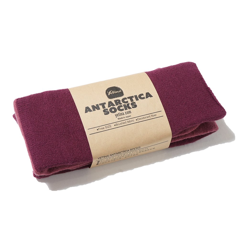 YETINA ( ƥ ) ü쵯ӥå(2ȡ) ANTARCTICA SOCKS ( WINE RED / PINK )