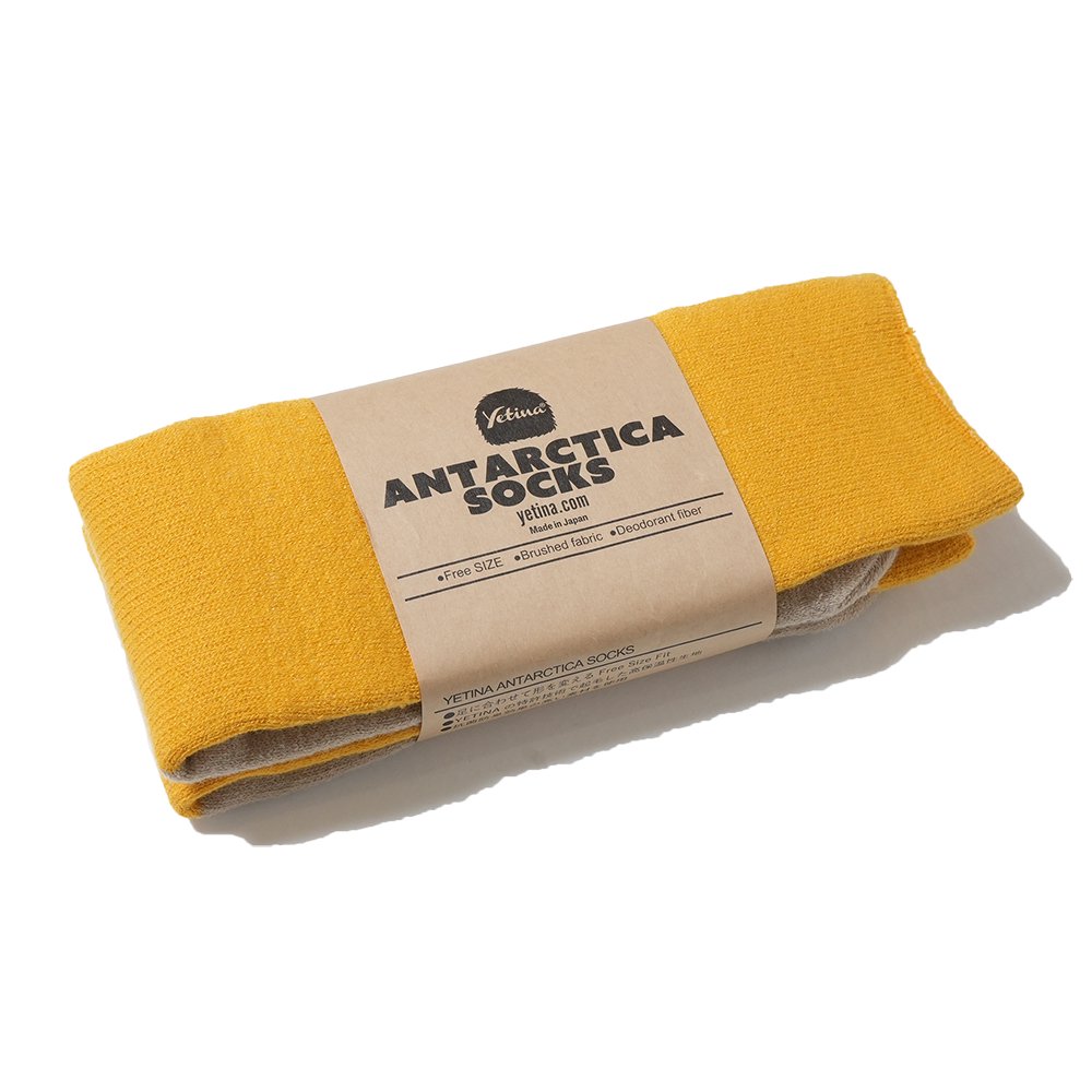 YETINA ( ƥ ) ü쵯ӥå(2ȡ) ANTARCTICA SOCKS ( CHROME YELLOW / BEIGE )